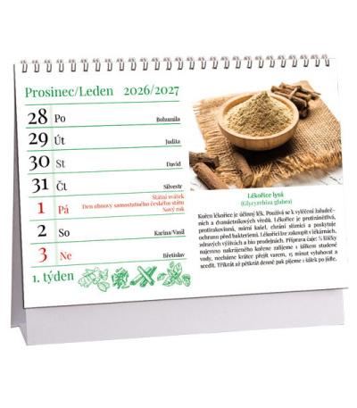 Stolní kalendář Léčivé bylinky 2027 - AK866-27 2