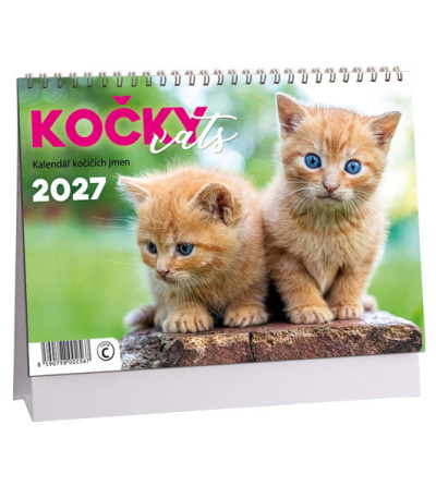 Stolní kalendář Kočky - se jmény koče... - AK849-27 1