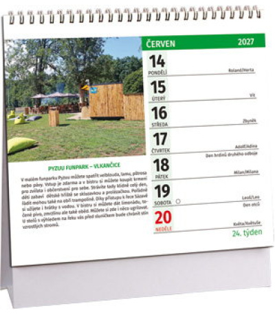 Stolní kalendář Tipy na výlety mini 2027 - AK832-27 2