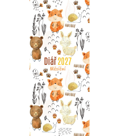 Diář kapesní měsíční lamino - Zvířátk... - ADM214-27 1