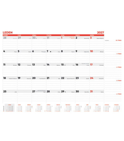 Stolní kalendář Plánovací podložka mě... - AK363-27 2