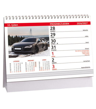 Stolní kalendář Auta 2027 - AK873-27 2