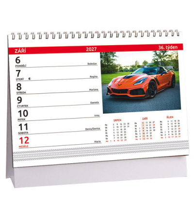 Stolní kalendář Auta 2027 - AK873-27 3