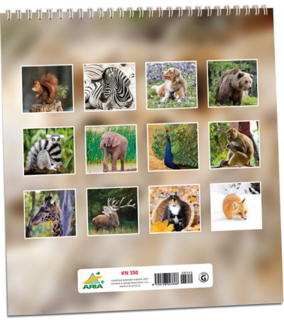 Nástěnný kalendář Zvířata 2027 - AKN350-27 3