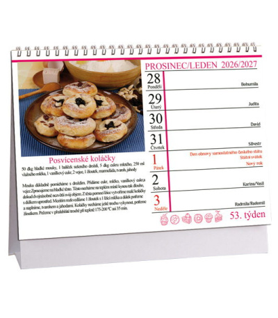 Stolní kalendář Sladké mlsání 2027 - AK850-27 2
