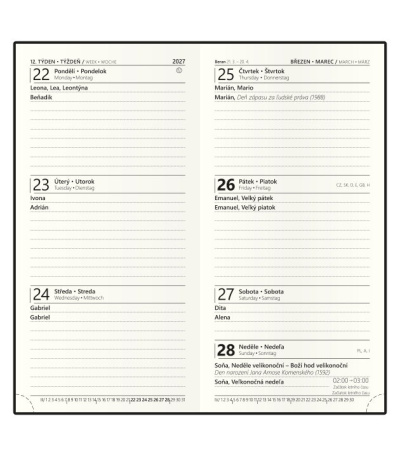 Diář týdenní kapesní -Jakub - Dueto -... - BTJk24-7-27 2