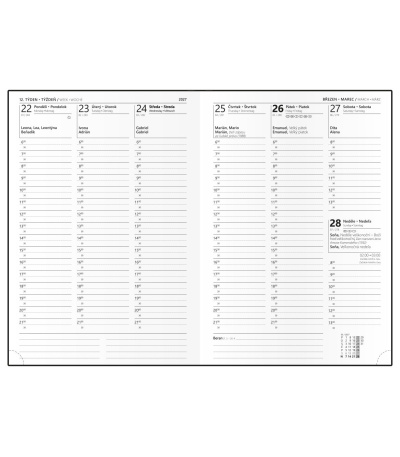 Diář týdenní A5 - Oskar - ForMen - Gr... - BTO30-31-27 2