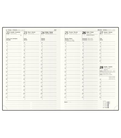 Diář týdenní A5 - Oskar - Elite s pou... - BTOk38-1-27 2