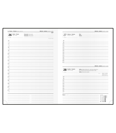 Diář denní B6 - Adam - Vivella - okro... - BDA6-23-27 2