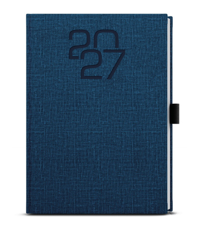 Diář denní A5 - David - Fabric - modr... - BDD27-1-27 1