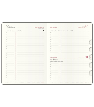 Diář denní B5 - Maxim s výsekem - hně... - BDM10-7-27 2