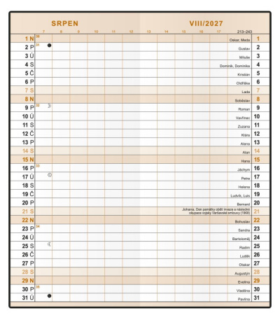 Diář kapesní měsíční - Božka - PVC - ... - BMB1-3-27 2