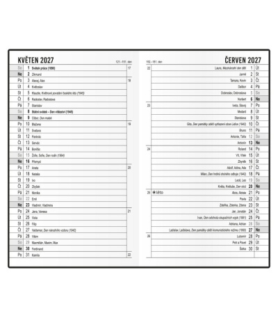 Diář kapesní měsíční - Marika - PVC -... - BMM1-1-27 2