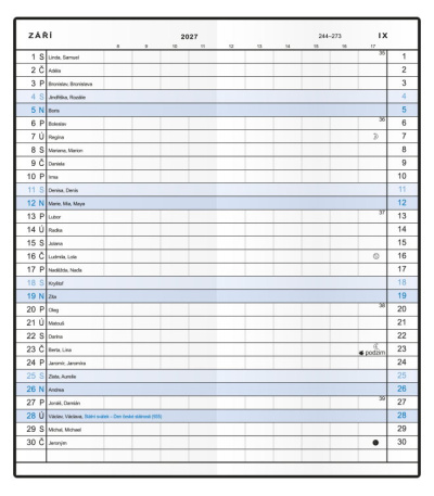 Diář kapesní měsíční - Xenie - PVC - ... - BMX1-3-27 2