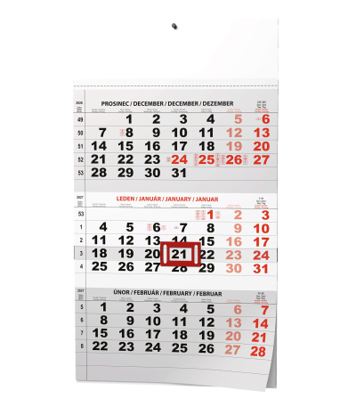 Nástěnný kalendář Tříměsíční - A3 (s ... - BNC0-27 1