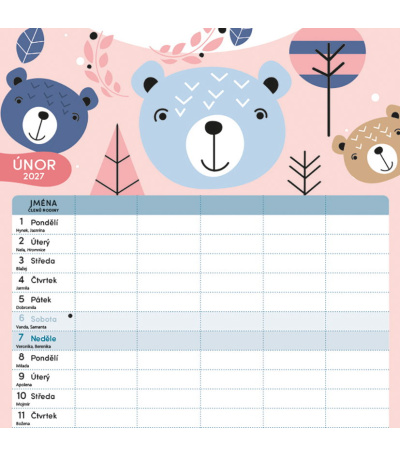 Nástěnný kalendář poznámkový Rodinný ... - BNL10-27 3