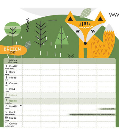 Nástěnný kalendář poznámkový Rodinný ... - BNL10-27 4