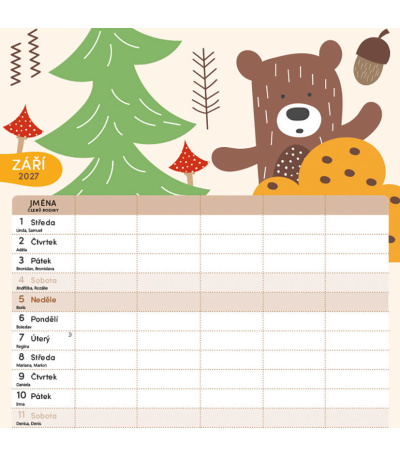 Nástěnný kalendář poznámkový Rodinný ... - BNL10-27 10