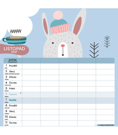 Nástěnný kalendář poznámkový Rodinný ... - BNL10-27 12