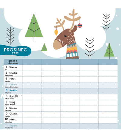 Nástěnný kalendář poznámkový Rodinný ... - BNL10-27 13