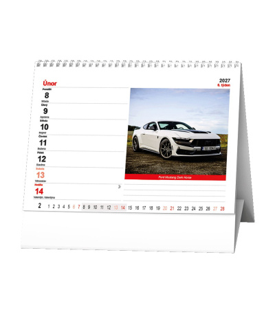 Stolní kalendář Auta A5 2027 - BSF9-27 2