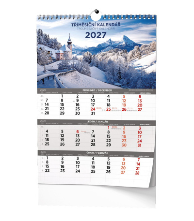 Nástěnný kalendář Tříměsíční - A3 (s ... - BNC8-27 1