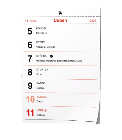 Nástěnný kalendář Trhací kalendář - A... - BNA1-27 2