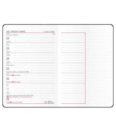 Diář týdenní B6 18měsíční diář - Lung... - BLU9-1-27 2