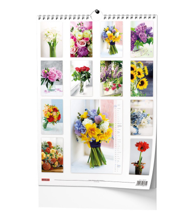 Nástěnný kalendář Květiny - A3 2027 - BNG7-27 15