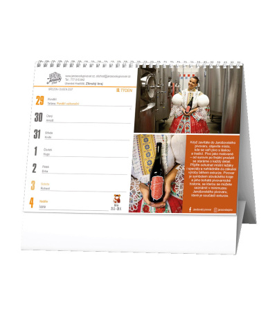 Stolní kalendář Rok 2027 s českými mi... - BSE10-27 2