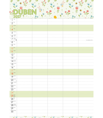 Nástěnný kalendář Rodinný plánovací -... - BNC9-27 5