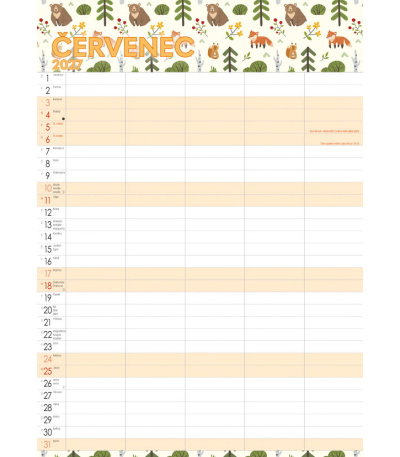 Nástěnný kalendář Rodinný plánovací -... - BNC9-27 8
