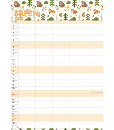 Nástěnný kalendář Rodinný plánovací -... - BNC9-27 9