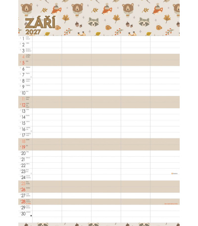 Nástěnný kalendář Rodinný plánovací -... - BNC9-27 10