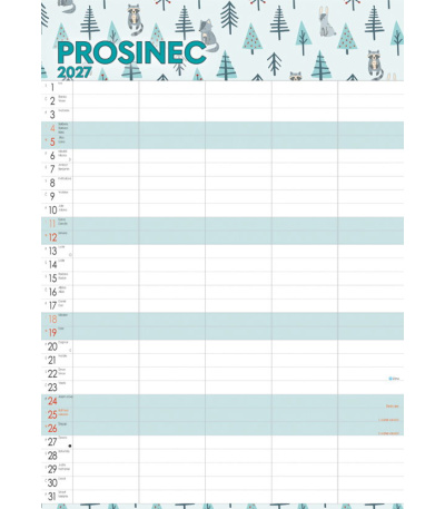 Nástěnný kalendář Rodinný plánovací -... - BNC9-27 13