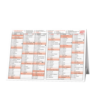 Stolní kalendář Stříškový kalendář 2027 - BKA2-27 1