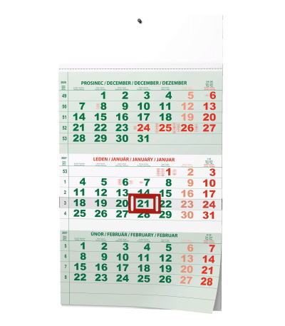Nástěnný kalendář Tříměsíční - A3 (s ... - BNC2-27 1
