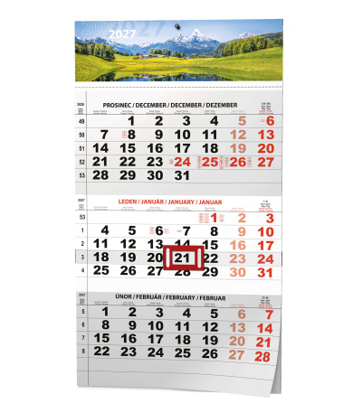 Nástěnný kalendář Tříměsíční - A3 (s ... - BNC7-27 1