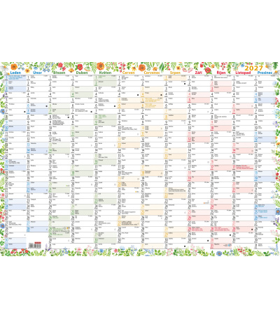 Nástěnný kalendář roční B1 (96,4 x 67... - BKA6-27 1