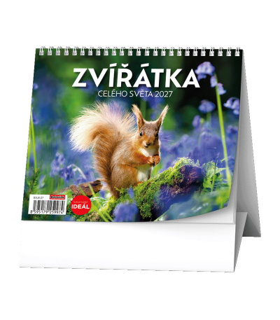 Stolní kalendář IDEÁL - Zvířátka z ce... - BSJ6-27 1