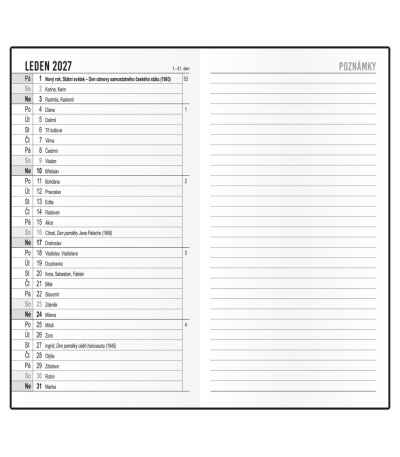 Diář kapesní měsíční - Halina - Kraft... - BMH2-1-27 2