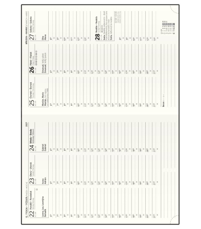 Diář týdenní A5 - Oskar - náhradní ná... - BTOk0-27 2