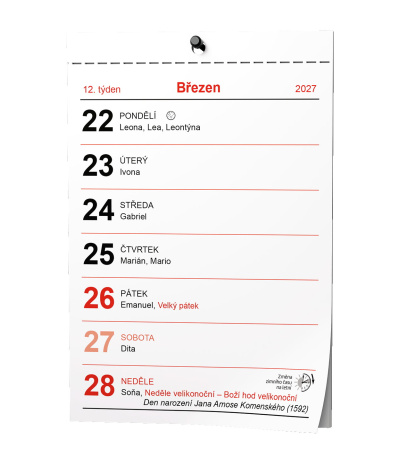 Nástěnný kalendář Trhací kalendář - A... - BNA0-27 2