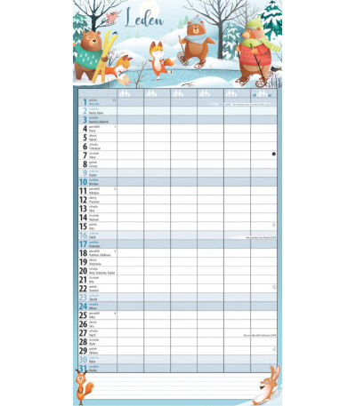 Nástěnný kalendář Rodinný plánovací M... - BNC10-27 2