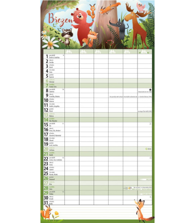 Nástěnný kalendář Rodinný plánovací M... - BNC10-27 4