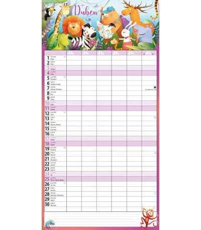 Nástěnný kalendář Rodinný plánovací M... - BNC10-27 5