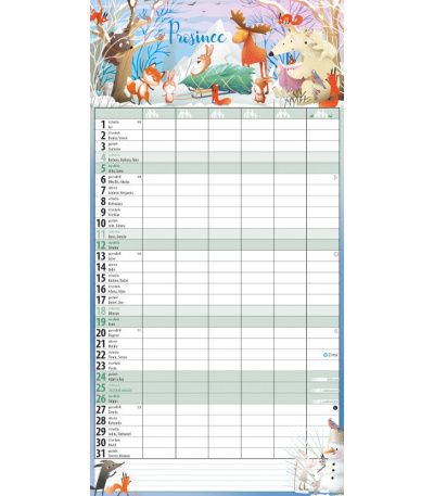 Nástěnný kalendář Rodinný plánovací M... - BNC10-27 13